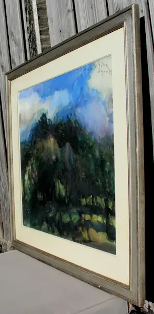 Klaus Fussmann - Ingelijste aquarel: Landschap - 1978 kopen? Bied vanaf 2750!
