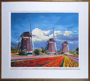 Toon Kuijpers - Zeefdruk, Holland - Ingelijst verkocht voor € 35!