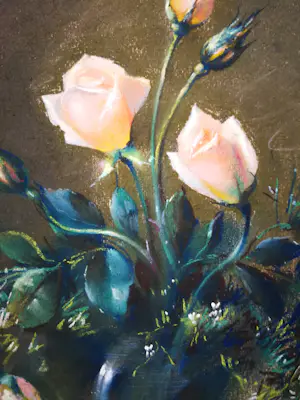 Cyriacus Bleys - Bloemen in vaas. Pastelkrijt. kopen? Bied vanaf 99!
