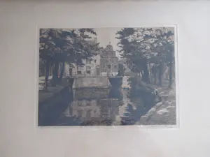 Johan Hemkes - Grachtje met Korendragershuisje Franeker kopen? Bied vanaf 60!