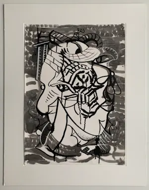 Thomas van der Linden - gemengde techniek op papier | 'The Worldly Portraits' | 1990 kopen? Bied vanaf 125!