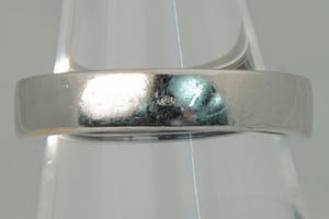 1311 - Massief 14 krt witgoud & diamanten (1.00ct princess cut) rijring kopen? Bied vanaf 390!