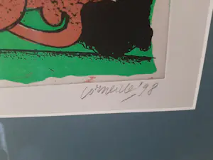 Corneille - Ets en Aquatint, Naakt met kat en vogel kopen? Bied vanaf 275!