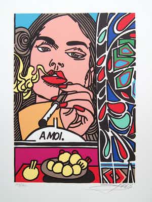 Erro - zeefdruk, La femme fatale (a moi) verkocht voor € 125!