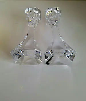 Villeroy en Boch - schitterende kristallen kaarsenstandaards (2) kopen? Bied vanaf 49!