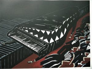 Jeroen Henneman - zeefdruk piano,piano AH kopen? Bied vanaf 75!