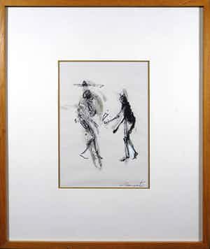 Jef Snauwaert - Gemengde druktechniek, Zonder Titel - Ingelijst verkocht voor € 60!