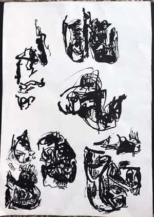 Theo Wolvecamp - Inkt op papier verkocht voor € 85!