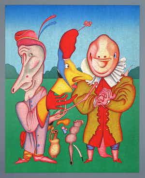 Mikhail Chemiakin - Litho, Zonder titel verkocht voor € 1!