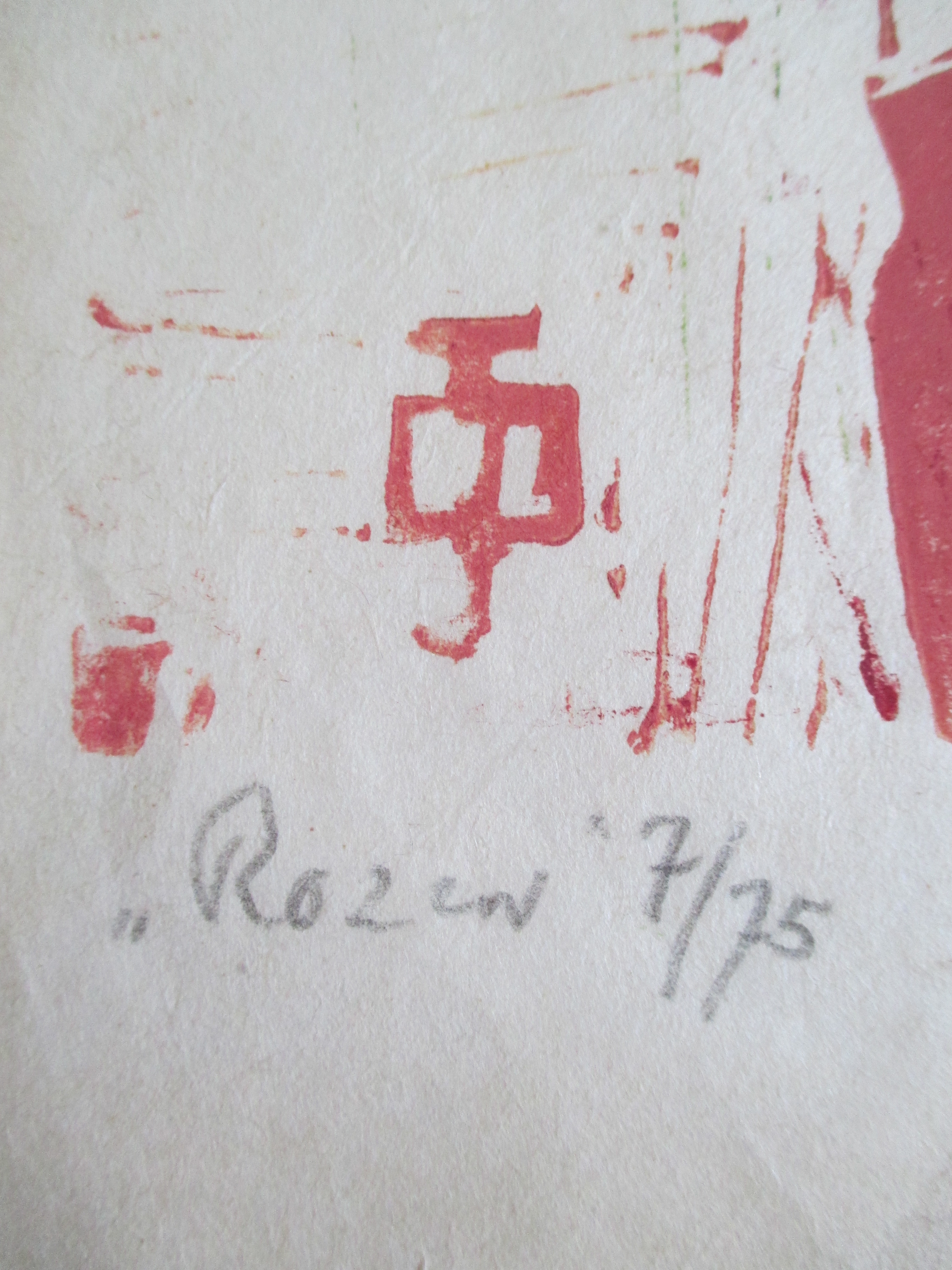 Jeanne Bieruma Oosting - Houtsnede "Rozen" kopen? Bied vanaf 50!