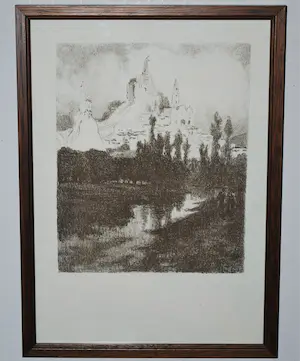 Joseph Pennell - Le Puy-en-Velay, Auvergne, met kathedraal - ingelijste litho, 19e eeuw kopen? Bied vanaf 25!
