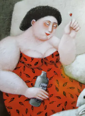 Ada Breedveld - Groot bord: "Half zes kurk van de fles" kopen? Bied vanaf 25!