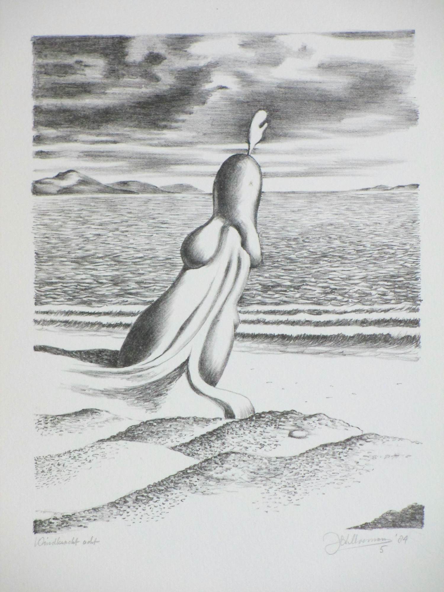 Joop Moesman - Windkracht Acht - Litho kopen? Bied vanaf 140!