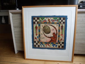 Eric Toebosch - Zeefdruk, 2000, 'Over het mysterie van de gouden ballen' kopen? Bied vanaf 60!