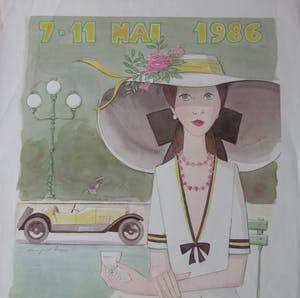 Niet of onleesbaar gesigneerd - Originele poster Rally Paris - Vichy - 1986 kopen? Bied vanaf 1!