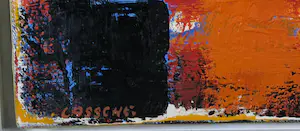 Henk Lassche - Olieverf op doek, Abstract landschap - Ingelijst kopen? Bied vanaf 250!