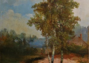 Hermanus Rijkelijkhuizen - Landschap met boerin bij boerderij kopen? Bied vanaf 140!