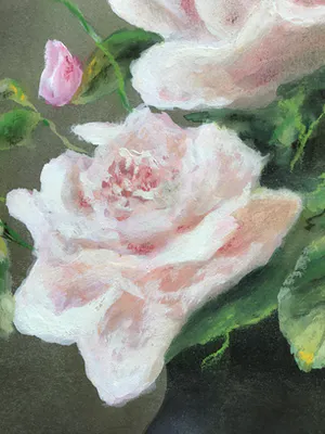 Niet of onleesbaar gesigneerd - Roze rozen in vaas, gesigneerd en ingelijst kopen? Bied vanaf 1!