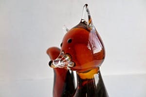 Vetro Design - Rood Vosje - Handgeblazen unicum kopen? Bied vanaf 1!