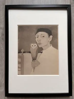 Jan Mankes - Originele Heliogravure Zelfportret met Uil 1923 kopen? Bied vanaf 165!