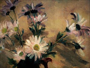 Niet of onleesbaar gesigneerd - Fraai omstreeks 1900 geschilderd olieverf "Voorjaarsboeket Margrieten" gesigneer kopen? Bied vanaf 10!