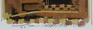 Saad Ali - Gemengde techniek op papier, Figuren met goud - Ingelijst kopen? Bied vanaf 80!