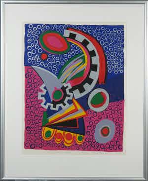 Frank Rosen - Zeefdruk, Rotary - Ingelijst verkocht voor € 40!