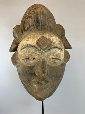 Punu - 211028 - African mask from the Punu - Gabon. kopen? Bied vanaf 45!
