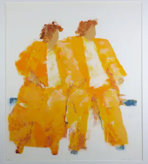 Wil Willemsen - Zeefdruk op papier, Lovely couple - Ingelijst kopen? Bied vanaf 60!