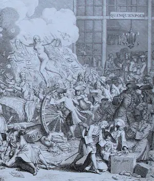 Bernard Picart - Beurskrach - Ter eeuwiger gedagtenisse der dwaasheid van 1720 kopen? Bied vanaf 35!