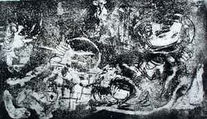 Jan Montyn - Ets: Down below zero of the top of the kick- 1964-66 verkocht voor € 115!