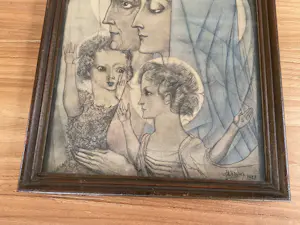 Jan Toorop - Maria met Jezus en Elisabeth met Johannes de doper. kopen? Bied vanaf 35!