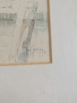 Jan Goselink - Havengezicht met boot kopen? Bied vanaf 35!