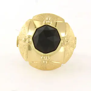 14k geel gouden ring bezet met granaat – 4.9 gram - ringmaat 16.5(52) kaufen? Bieten Sie von 360!