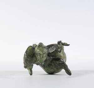 Wim Steins - Krachtig vormgegeven stier met groen patina kopen? Bied vanaf 250!