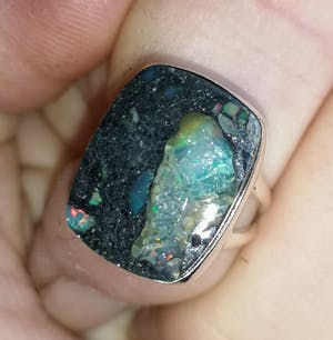 Niet of onleesbaar gesigneerd - Zilveren ring met Ethiopische opaal kopen? Bied vanaf 10!