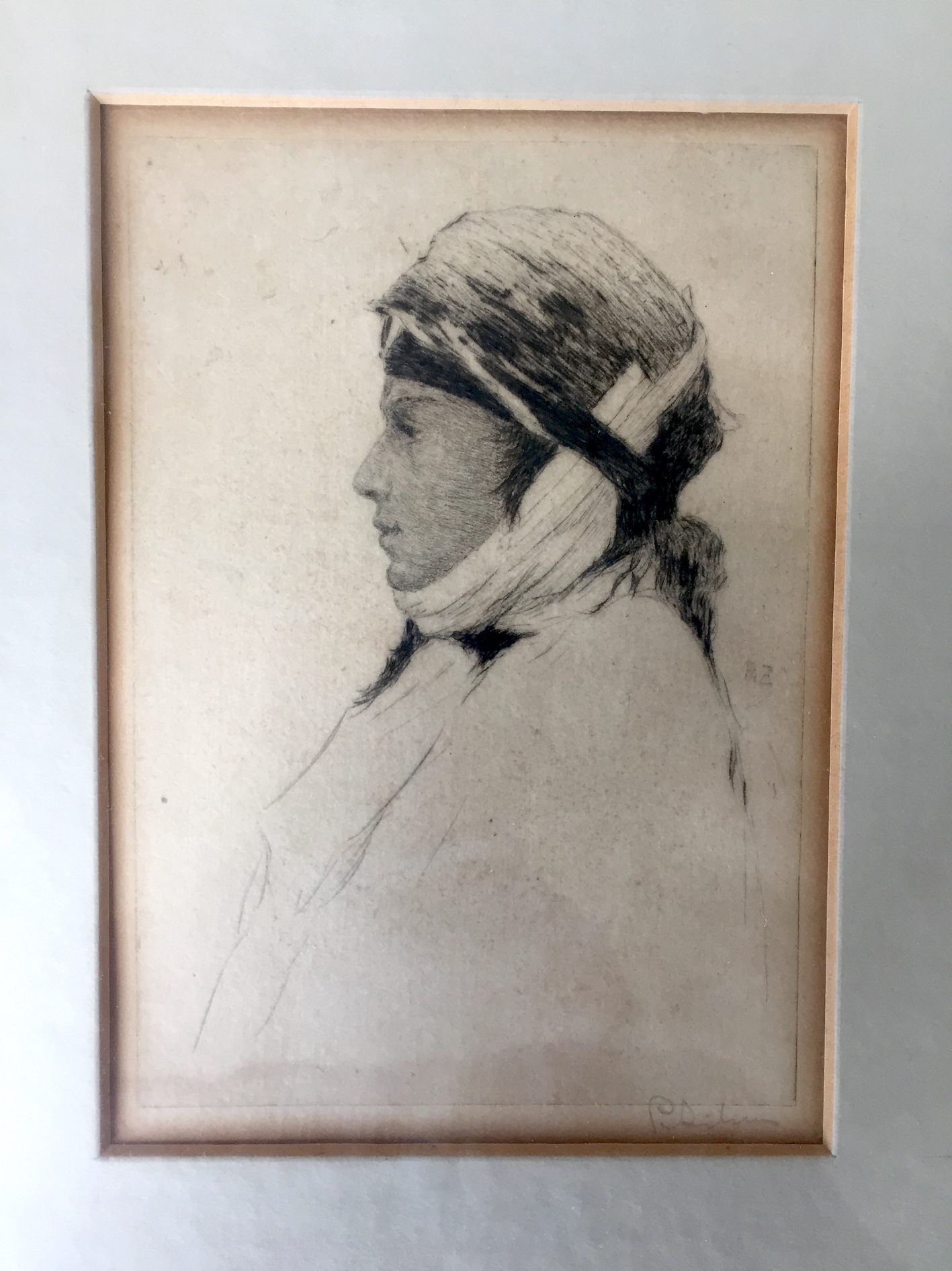 Philip Zilcken - Ets - Portret van een Noord - Afrikaan verkocht voor € 65!