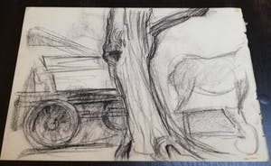 Johan Dijkstra - Dubbelzijdige potloodschets kopen? Bied vanaf 1!