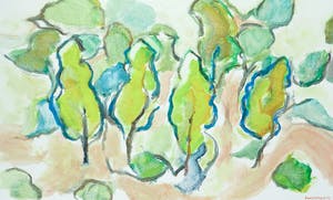 Paul Overhaus - Olieverf op doek, Bomen Portugal II - Ingelijst kopen? Bied vanaf 70!