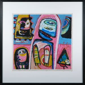 Henk Vierveijzer - Zeefdruk, Oma ze toren - Ingelijst kopen? Bied vanaf 1!