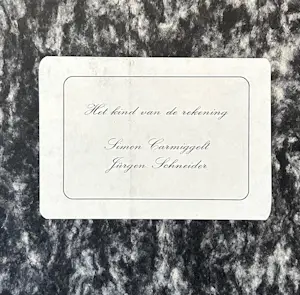 Jurgen Schneider - & Simon Carmiggelt Het kind van de rekening kopen? Bied vanaf 150!