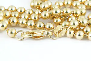 29 - Sierlijk en massief 14 Krt geel-gouden kogel of balletjes collier kopen? Bied vanaf 540!