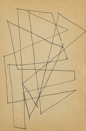Siep van den Berg - Lot van drie tekeningen, Abstracte composities - Ingelijst kopen? Bied vanaf 40!