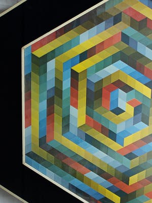 Curiosa - (Naar) Victor Vasarely : Herdenkingsmaquette 1979 , Samenwerking OBN en VAGWW kopen? Bied vanaf 75!