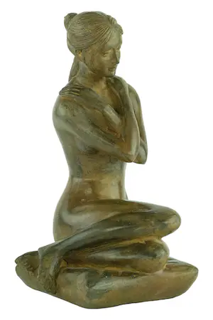 Pierre Chenet - Bronzen beeld van vrouwelijk naakt met gekruiste armen kopen? Bied vanaf 295!