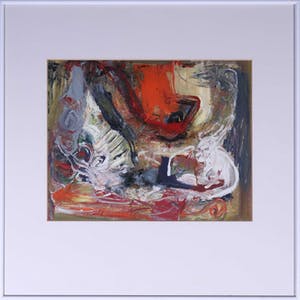 Jan te Wierik - Acryl op papier, Z.T. Abstracte voorstelling - Ingelijst kopen? Bied vanaf 1!