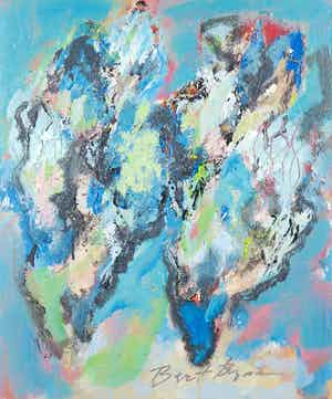 Bert Braam - Acryl op paneel, Zonder titel verkocht voor € 50!