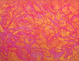 Hector Saunier - gesigneerde ets- Eau Vive verkocht voor € 55!