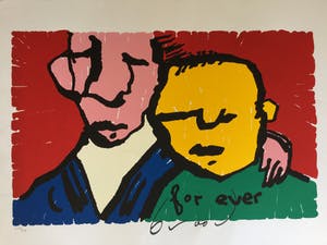 Herman Brood - Herman Brood - Originele handgesigneerde zeefdruk - For Ever kopen? Bied vanaf 300!