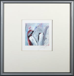 Jan Radersma - Olieverf op papier, Zonder titel - Ingelijst kopen? Bied vanaf 1!